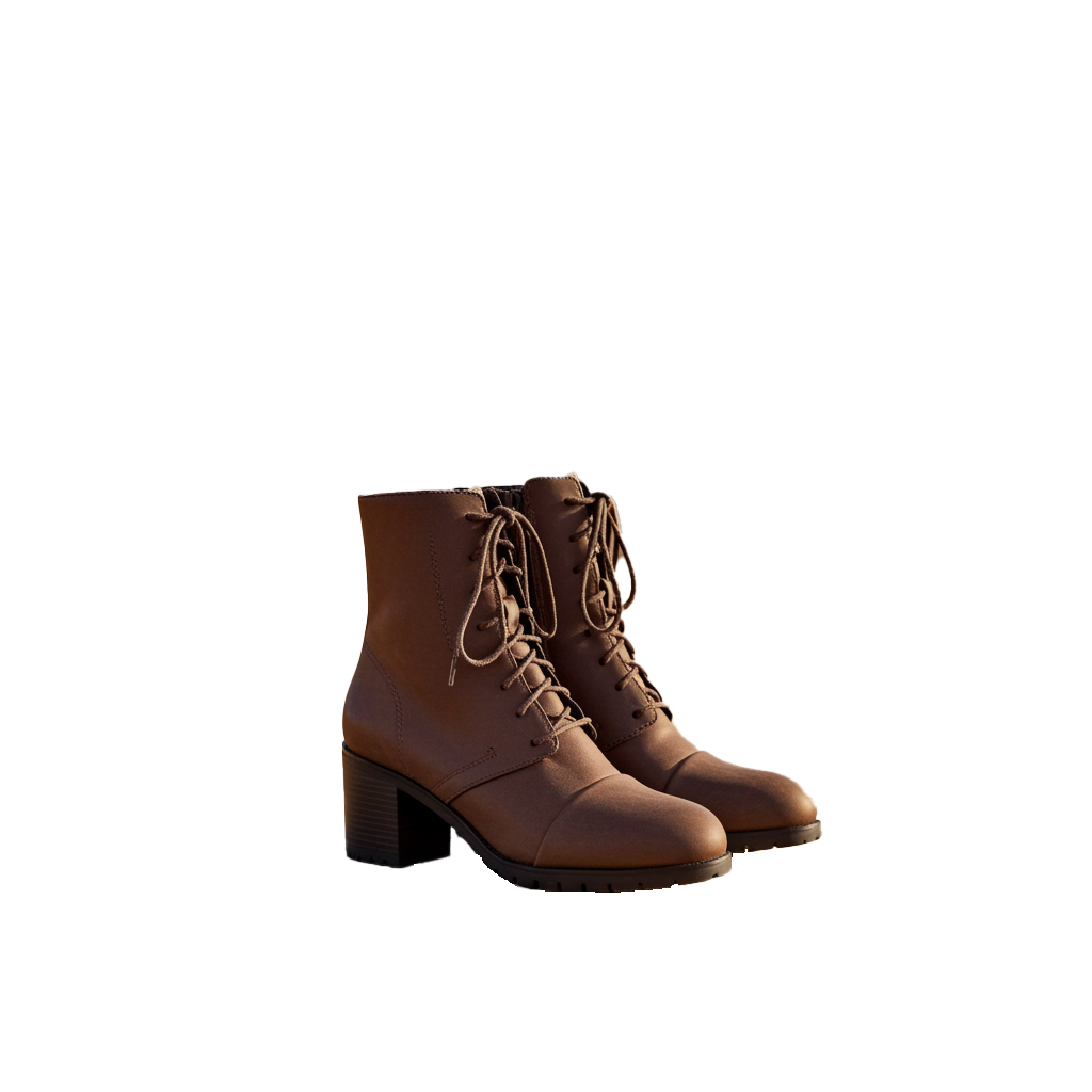 Ziera Kiki Lace Buckle Zipper Heel