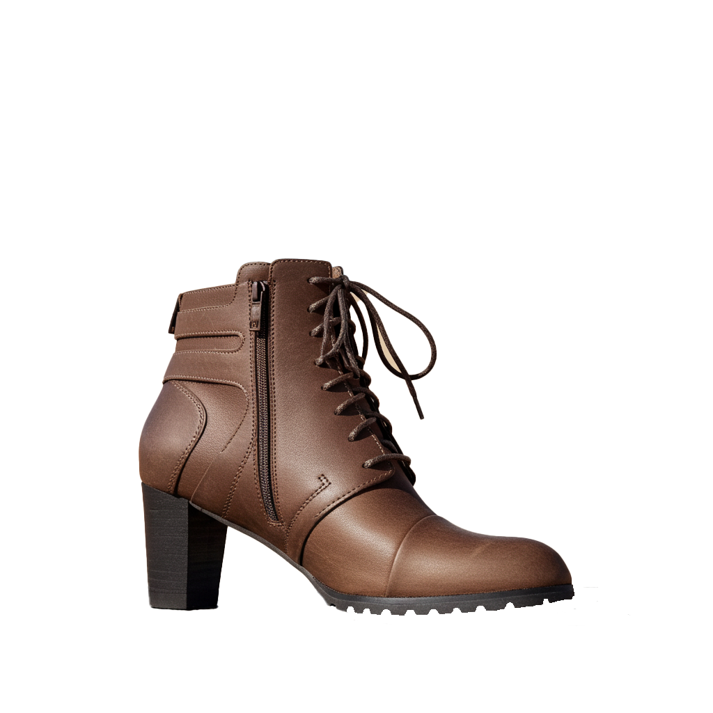 Ziera Kiki Lace Buckle Zipper Heel