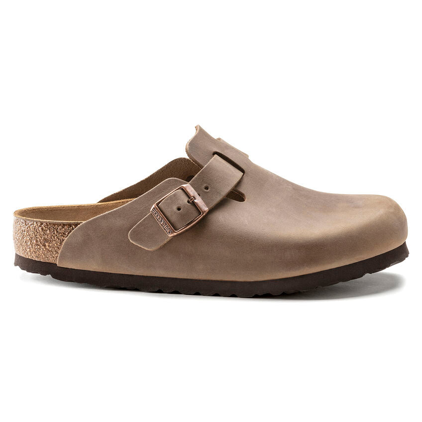 BIRKENSTOCK BOSTON CUIR HUILÉ MARRON TABAC