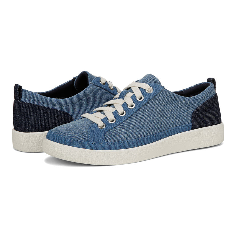 BASKETS VIONIC WINNY À LACETS EN DENIM CLAIR