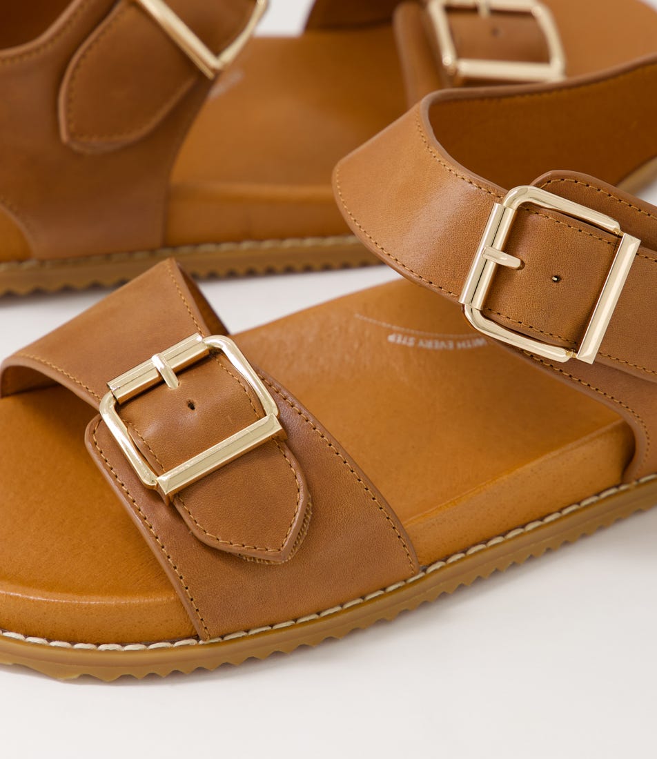 SANDALES ZIERA HASTICE CUIR BRUN
