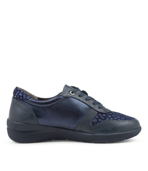 ZIERA NEWTON BLEU MARINE LÉOPARD MULTICOLORE