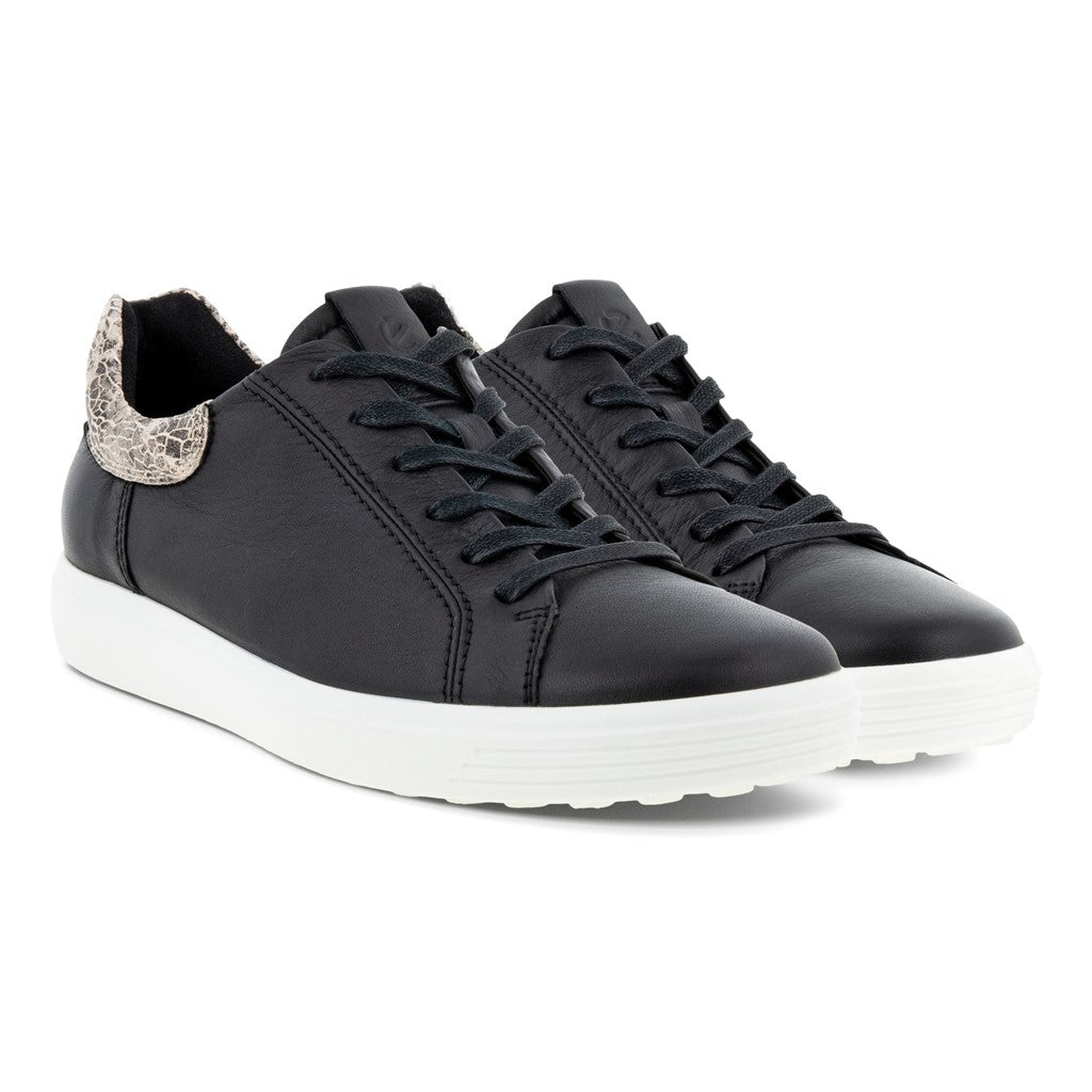 ECCO  SOFT 7 WOMENS SHOE  BLACK/LIMESTONE