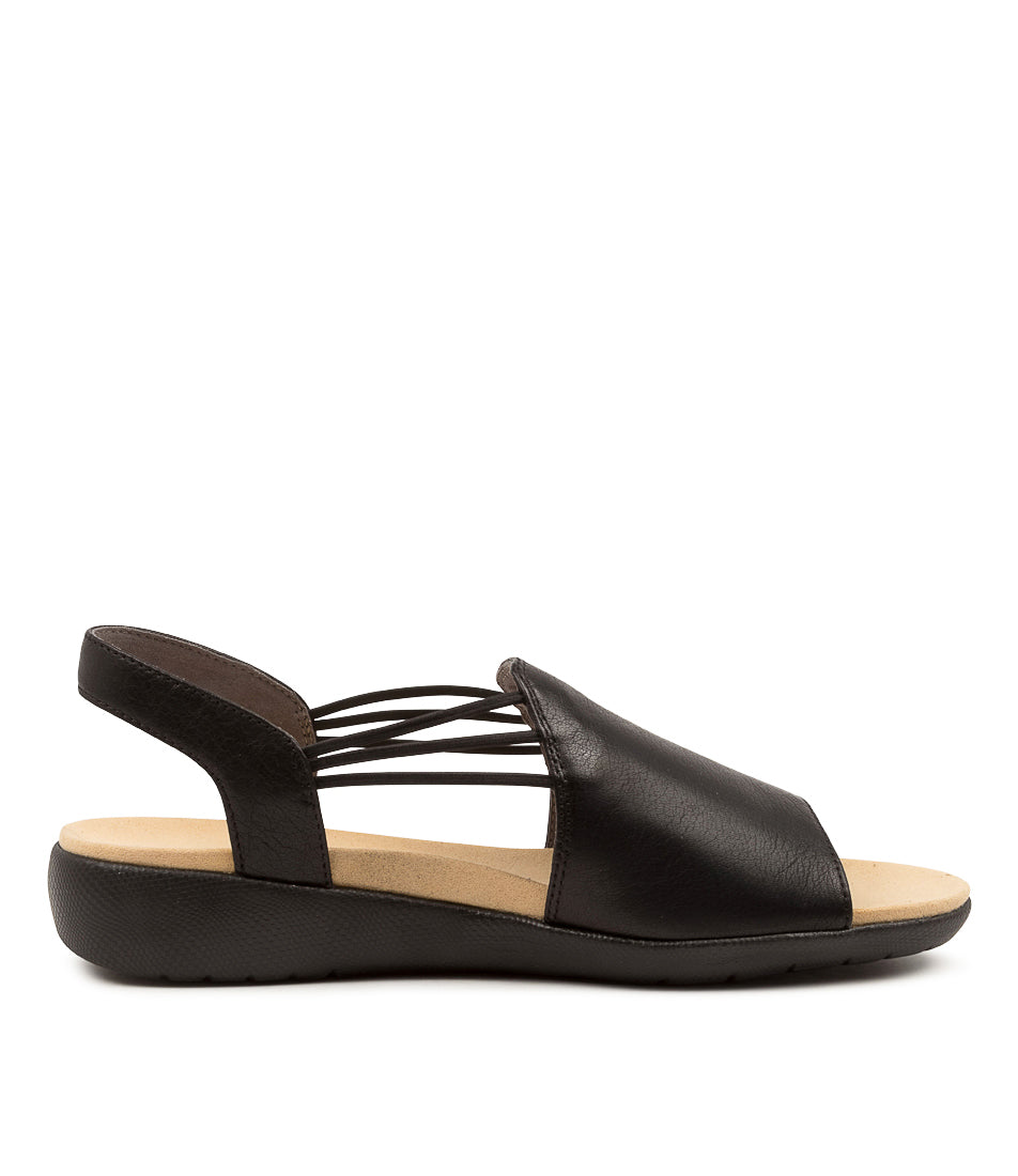 ZIERA UDHAYS NOIR CUIR NOIR ÉLASTIQUE