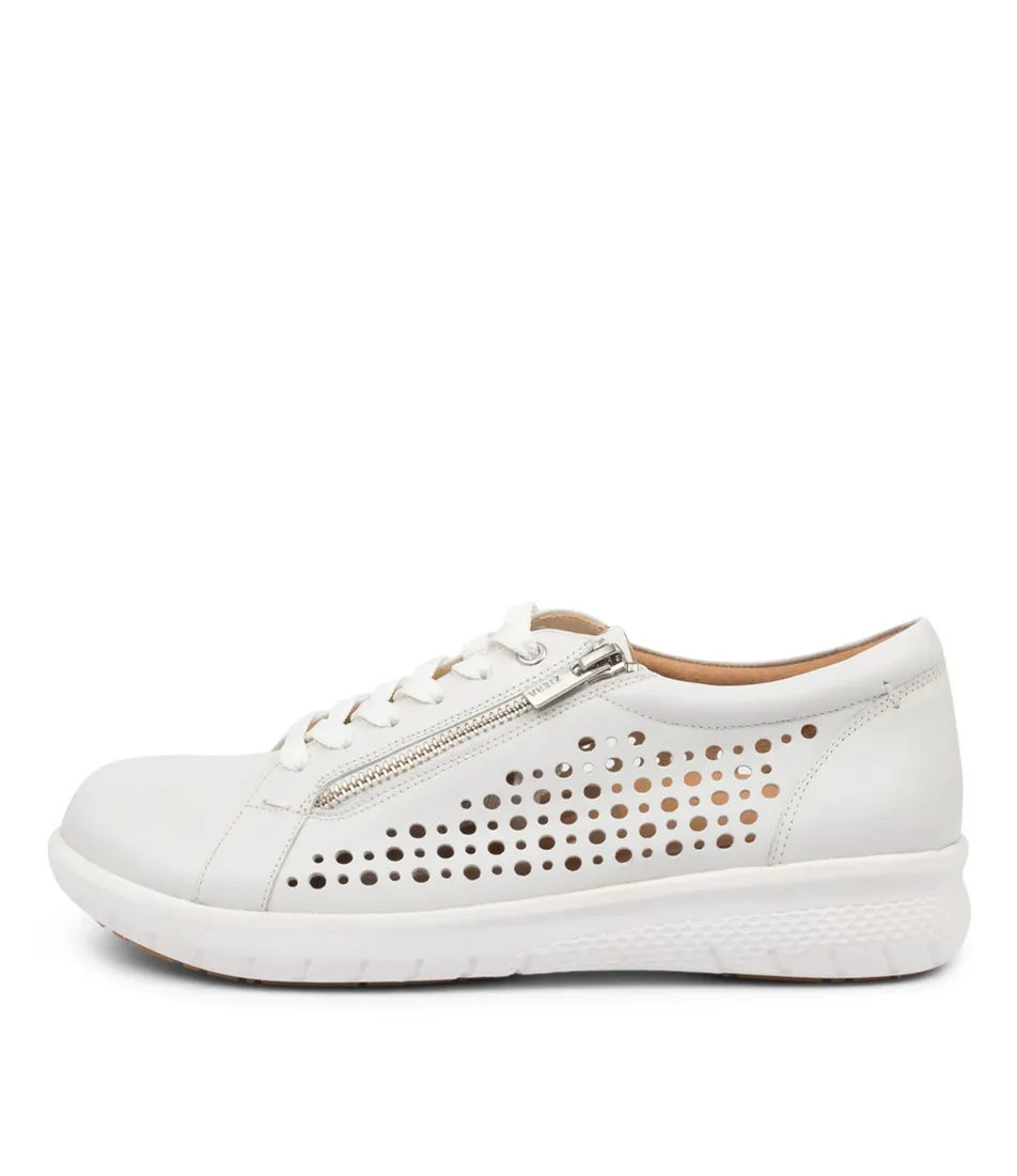 Baskets Ziera Shovo Perf en cuir blanc