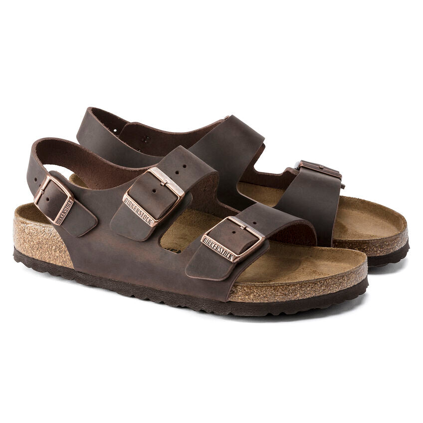 BIRKENSTOCK MILANO NU HABANA CUIR HUILÉ