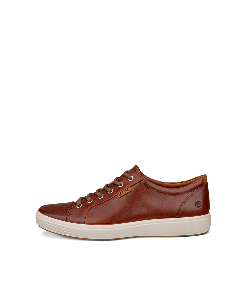 ECCO SOFT 7 M SNEAKER LACE UP COGNAC LEATHER