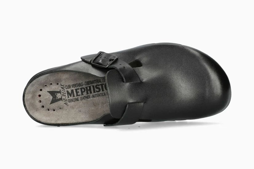 MEPHISTO ZAVERIO FIT SABOT CUIR NOIR