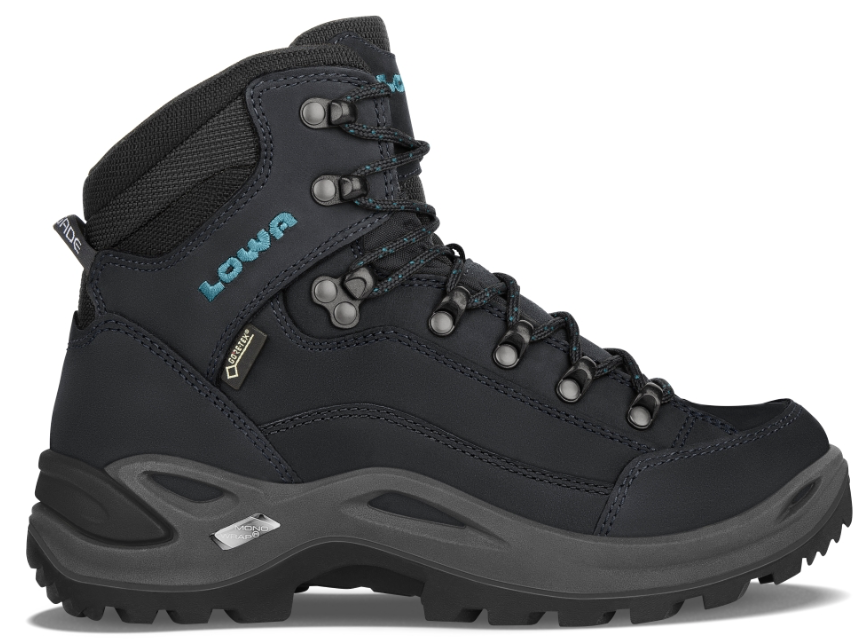 LOWA RENEGADE GTX MID WIDE Ws ASPHALTE/TURQUOISE