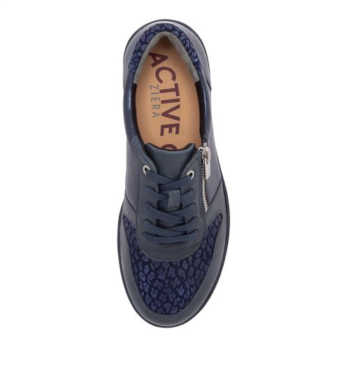 ZIERA NEWTON BLEU MARINE LÉOPARD MULTICOLORE