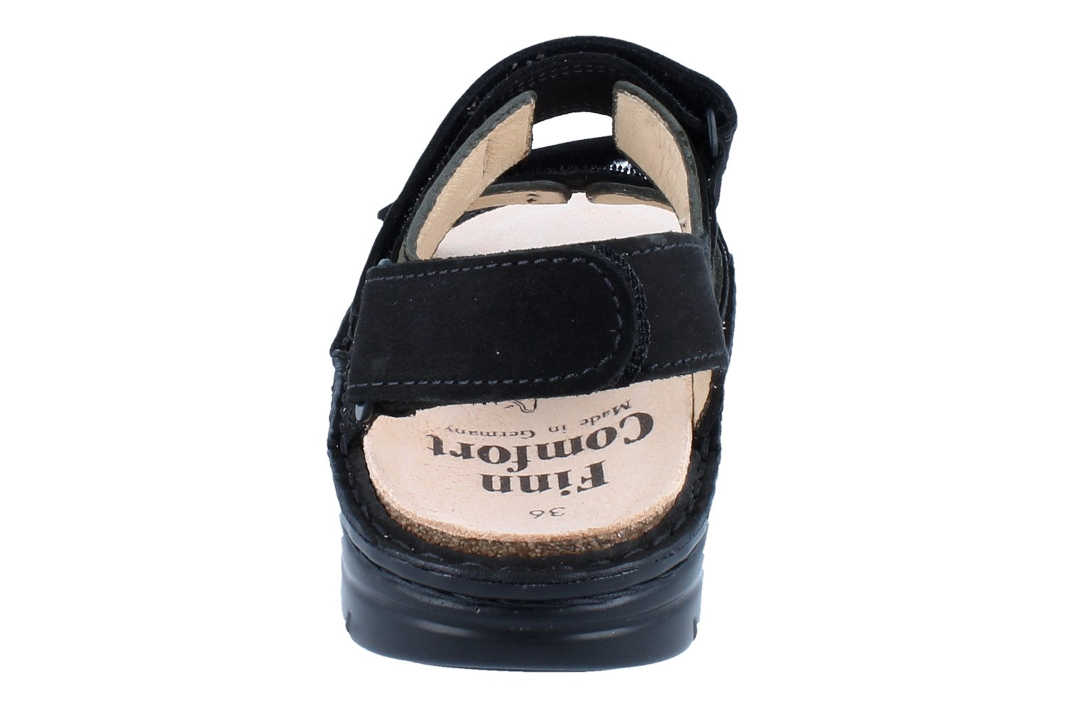 FINN COMFORT YUMA ROCKER SANDAL BLACK BUGGY