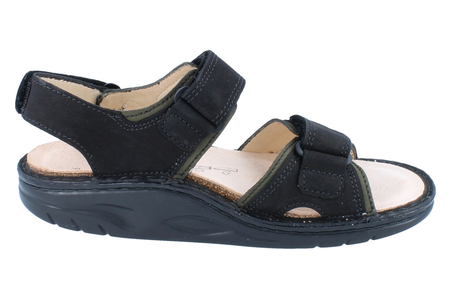 FINN COMFORT YUMA ROCKER SANDAL BLACK BUGGY