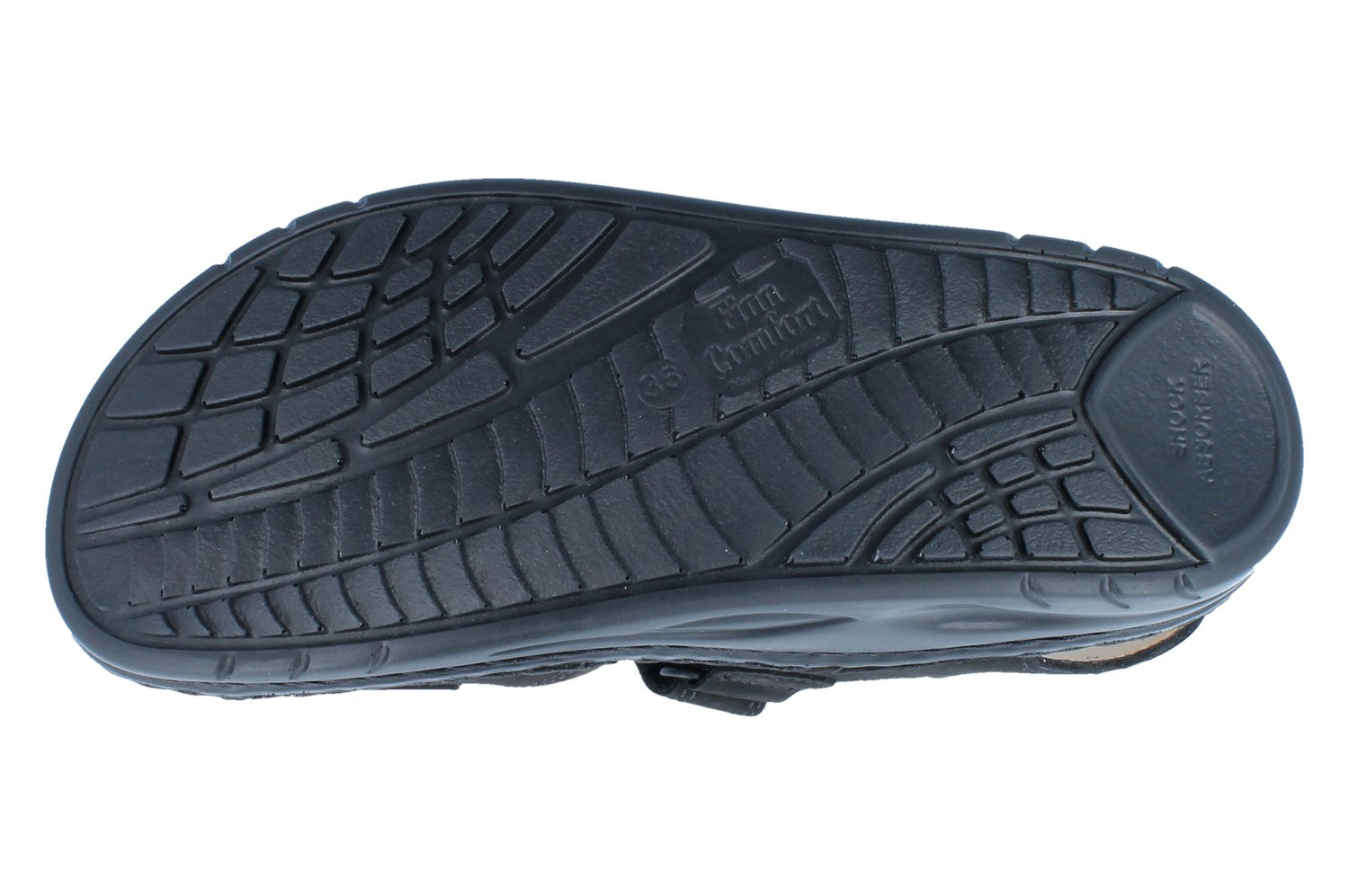 FINN COMFORT YUMA ROCKER SANDAL BLACK BUGGY