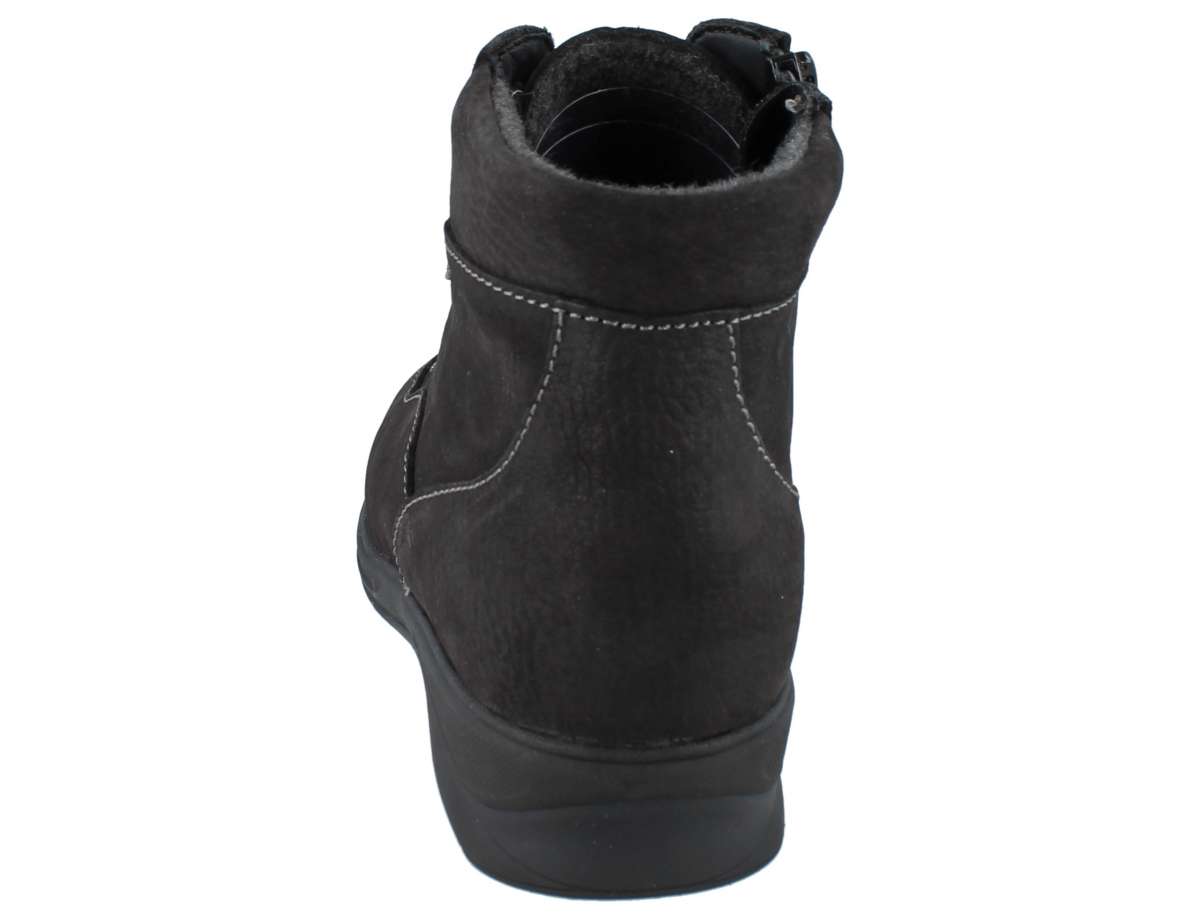 FINN COMFORT PARSENN NUBUCK NOIR RONA DOUBLÉE DE LAINE