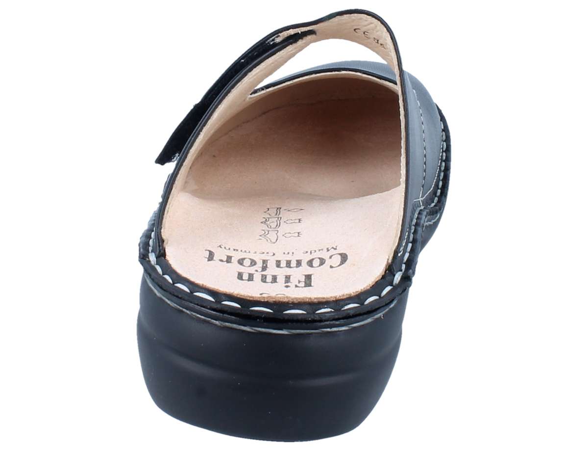 FINN COMFORT STANFORD CLOG BLACK NAPPA