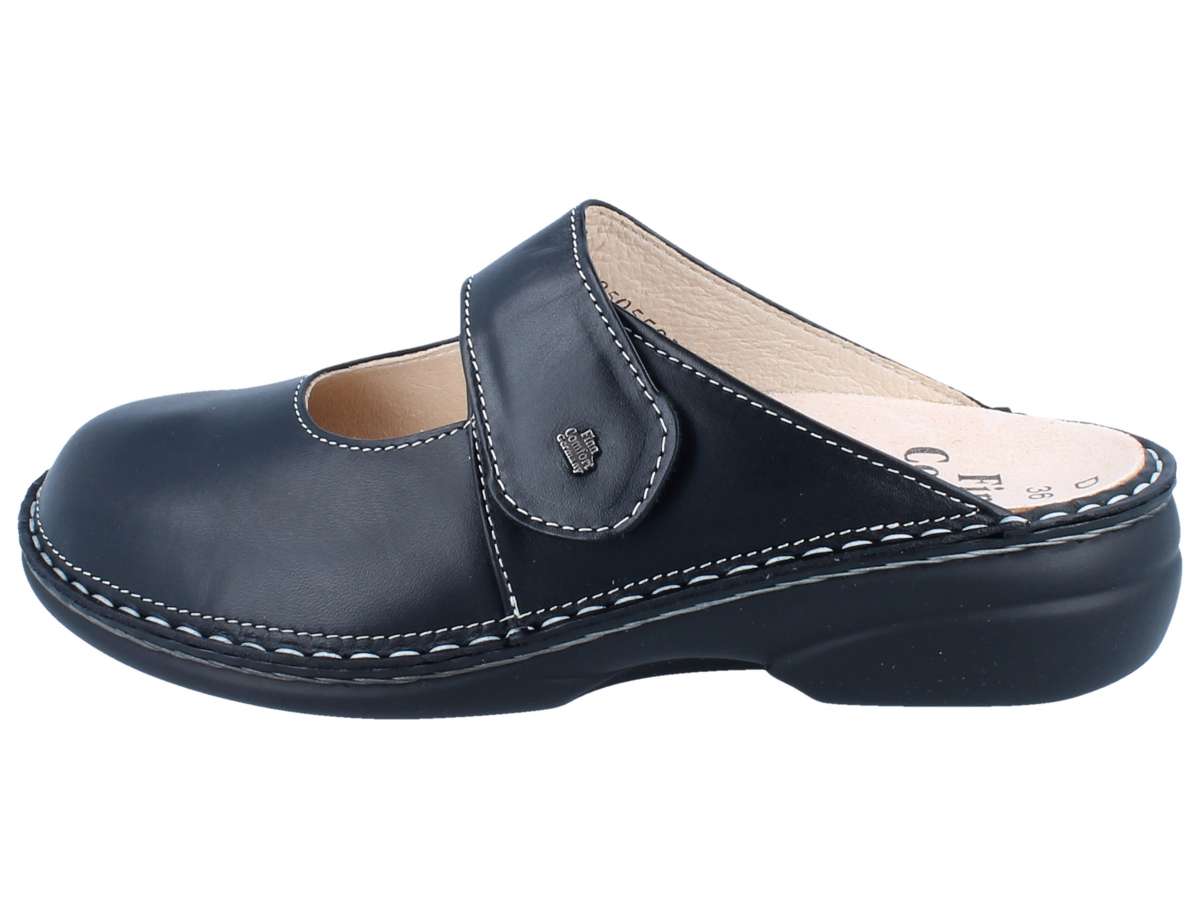 FINN COMFORT STANFORD CLOG BLACK NAPPA