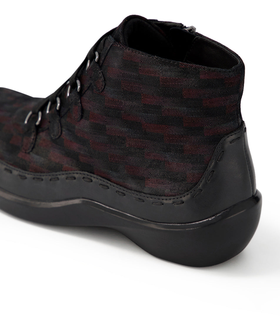 ZIERA ALEXIA CUIR TETRIS NOIR PRUNE