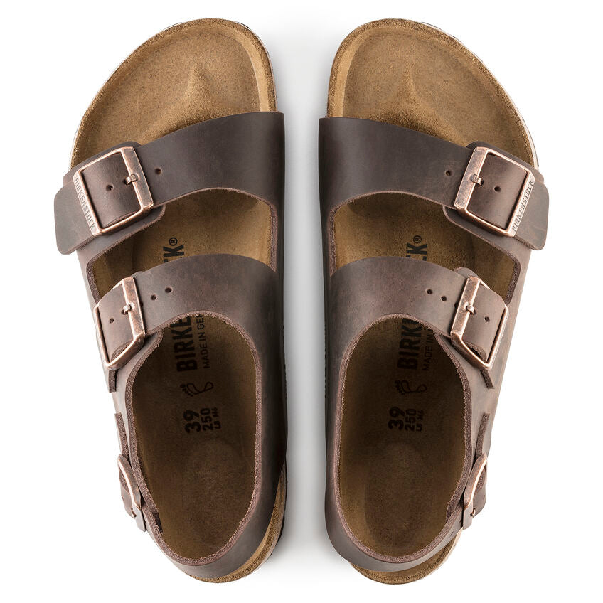BIRKENSTOCK MILANO NU HABANA CUIR HUILÉ