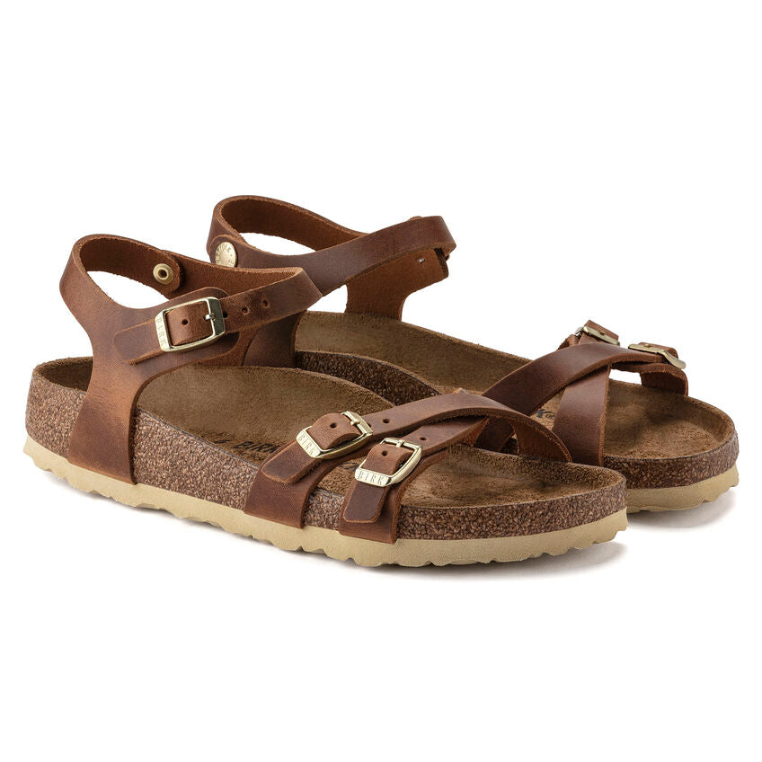 BIRKENSTOCK KUMBA CUIR HUILÉ COGNAC