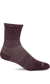 SOCKWELL PLANTAR EASE CREW BLACKBERRY Ws (PLANTAR RELIEF SOCKS)
