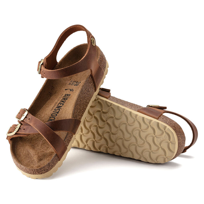 BIRKENSTOCK KUMBA CUIR HUILÉ COGNAC