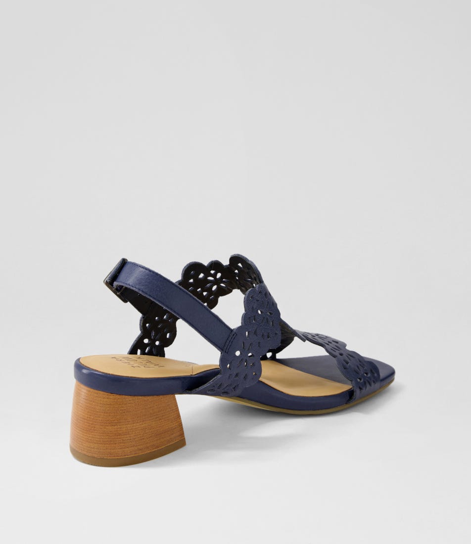 ZIERA COACHY CUIR BLEU MARINE