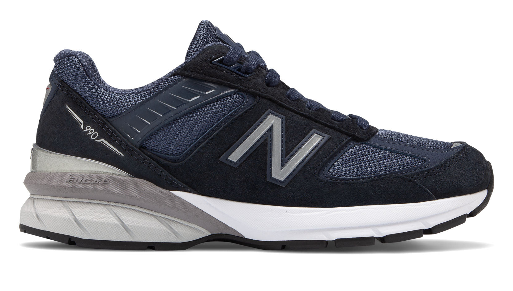 NEW BALANCE WOMENS W990NV5 NAVY WITH SILVER