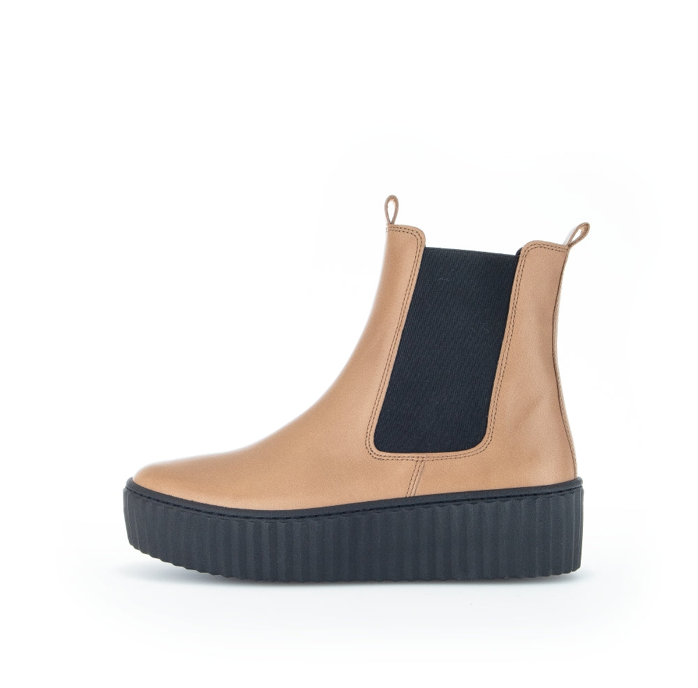 GABOR CHELSEA SLIP ON BOOT 93-712-24 CHINO (BLACK BOTTOM)