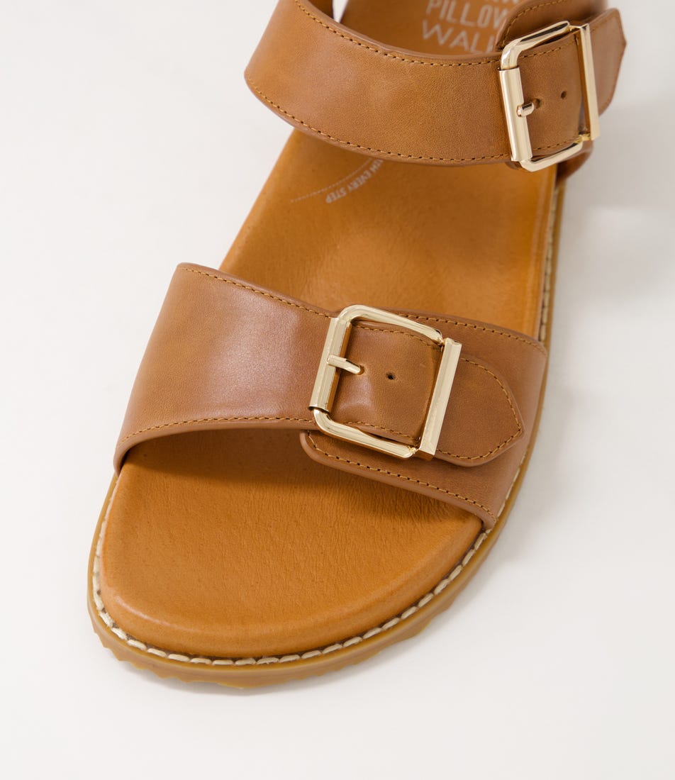 SANDALES ZIERA HASTICE CUIR BRUN
