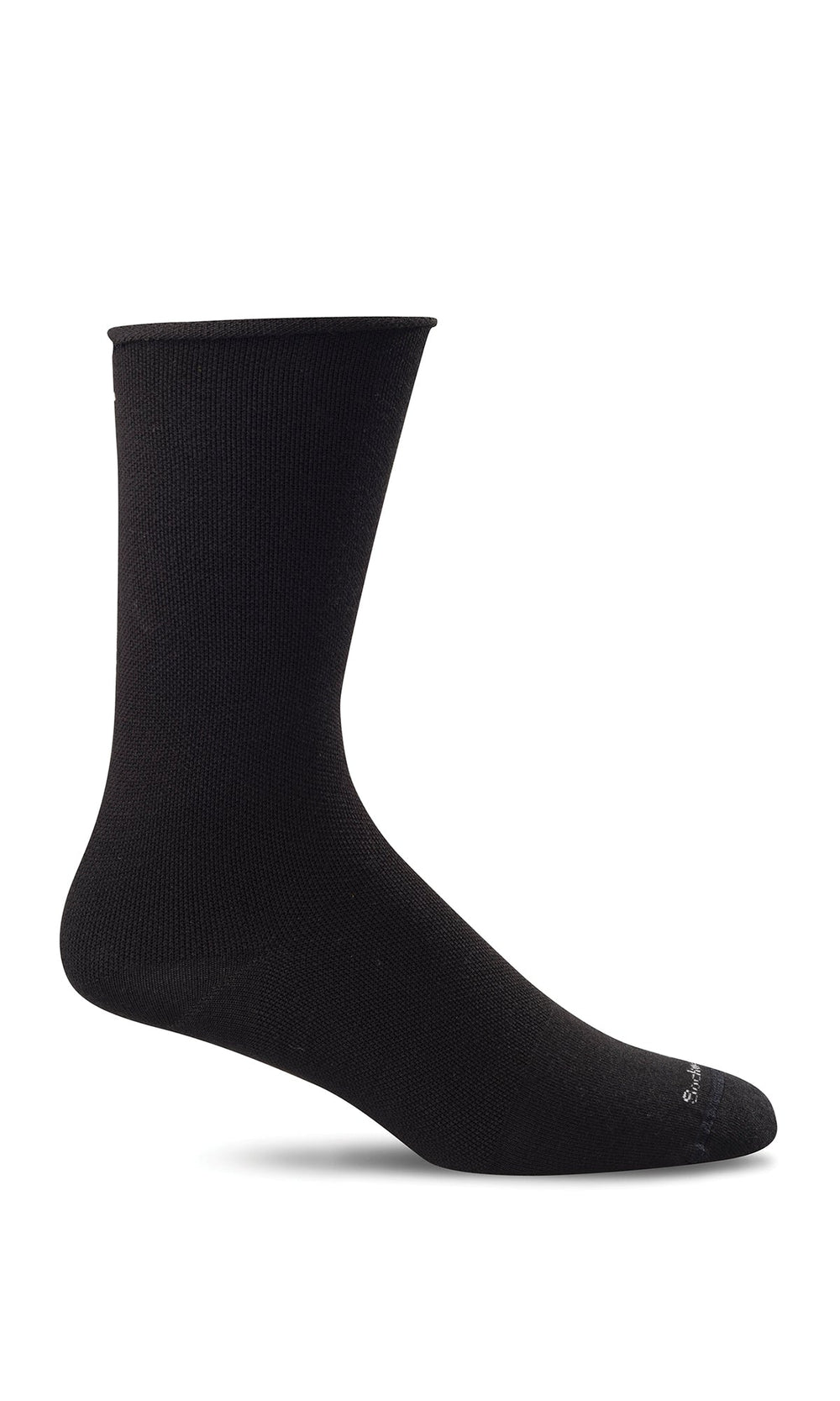 SockWell Women's Plantar Ease Crew Plantar Relief Socks-  Black