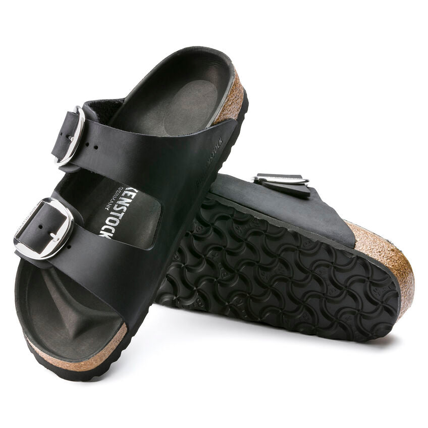BIRKENSTOCK ARIZONA BIG BUCKLE NOIR HUILÉ
