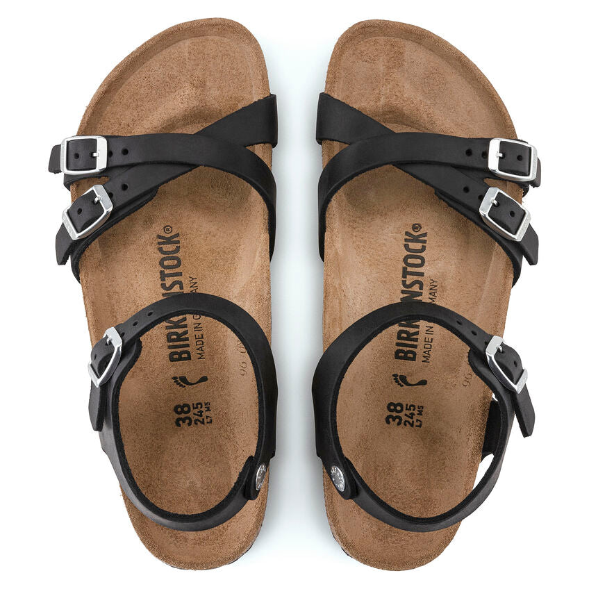 BIRKENSTOCK KUMBA CUIR HUILÉ NOIR