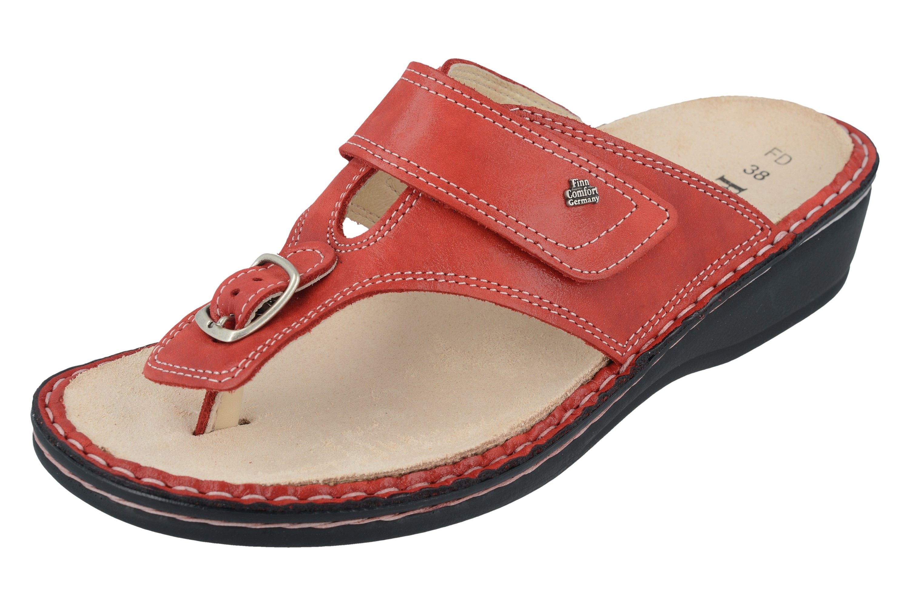 FINN COMFORT PHUKET THONG SANDAL RED KENNEDY