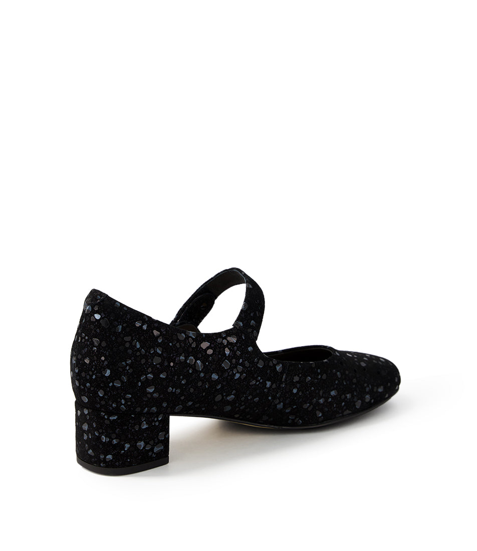 ZIERA KITTY DAIM NOIR SCINTILLANT