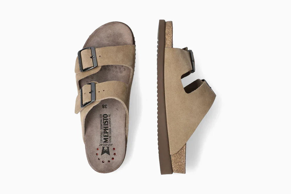 SANDALE MEPHISTO HESTER EN DAIM GRIS CHAUD