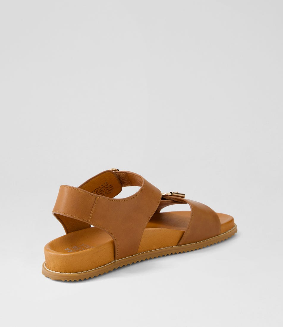 SANDALES ZIERA HASTICE CUIR BRUN