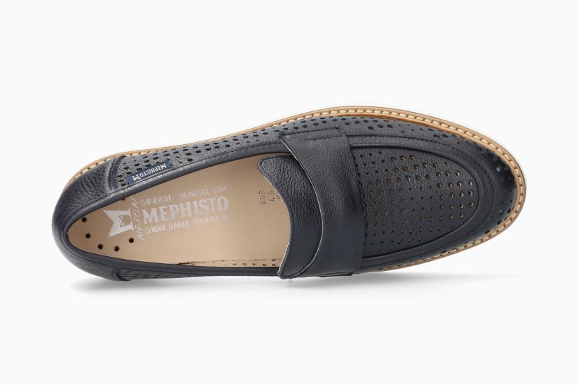 MEPHISTO STESSY MOCASSINS PERF BLEU MARINE