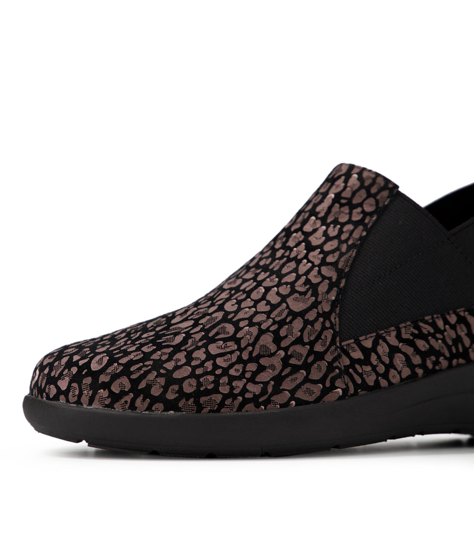 ZIERA NOSLEN CUIR LÉOPARD ÉTAIN NOIR
