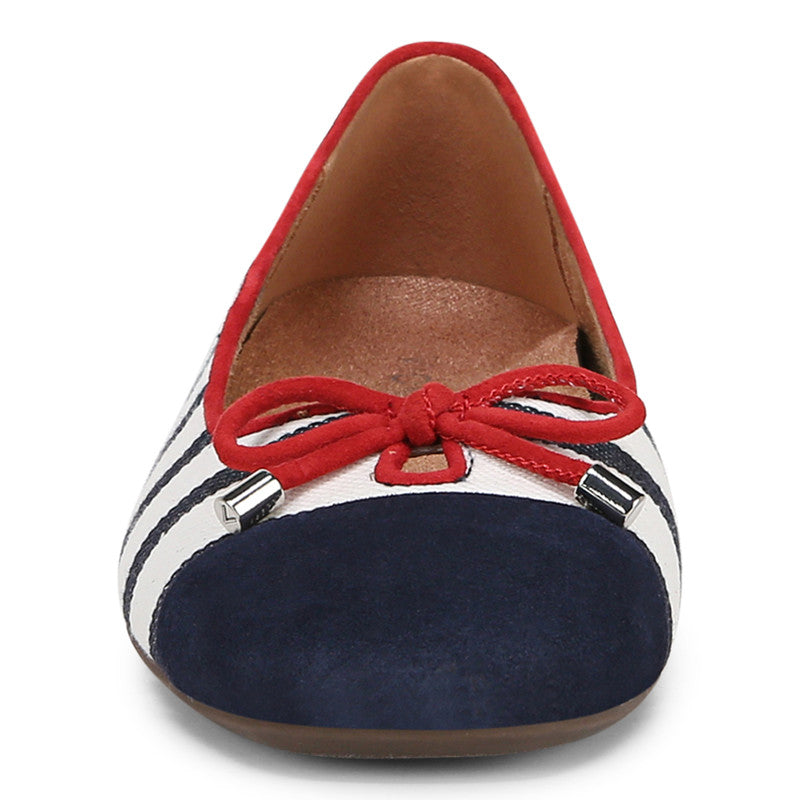 VIONIC JACINTH KLARA BLEU MARINE RAYURES BLANCHES