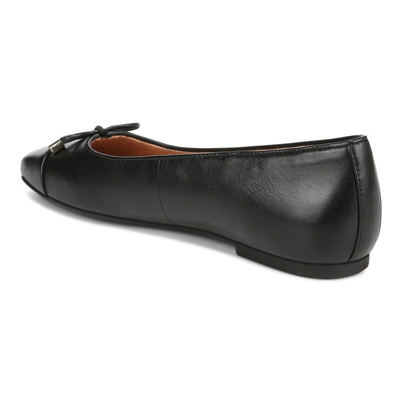 Ballerines plates VIONIC KLARA en cuir noir