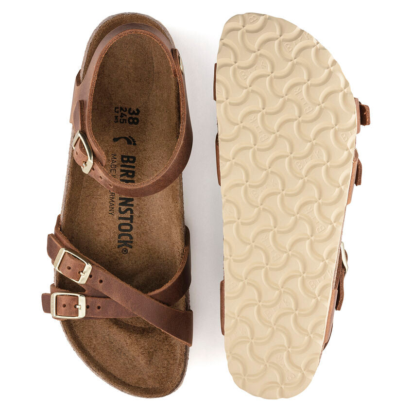 BIRKENSTOCK KUMBA CUIR HUILÉ COGNAC
