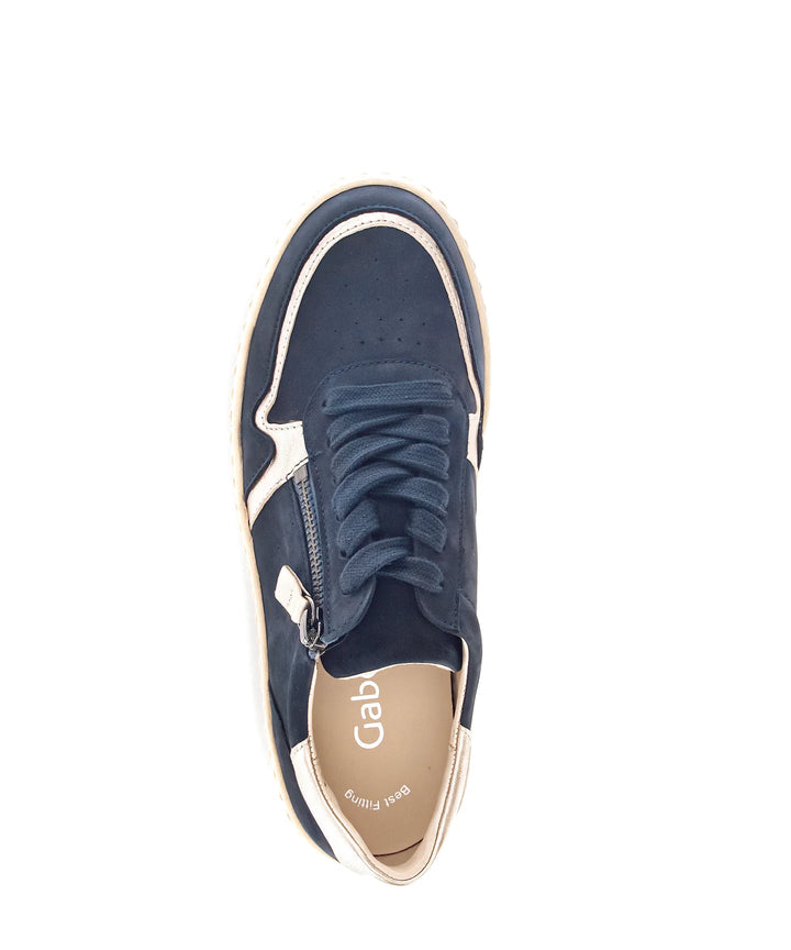 GABOR SNEAKER ZIP 33-202-16 BLUE SATIN