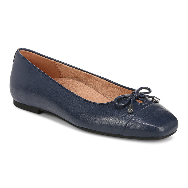 VIONIC KLARA BALLET FLAT NAVY LEATHER