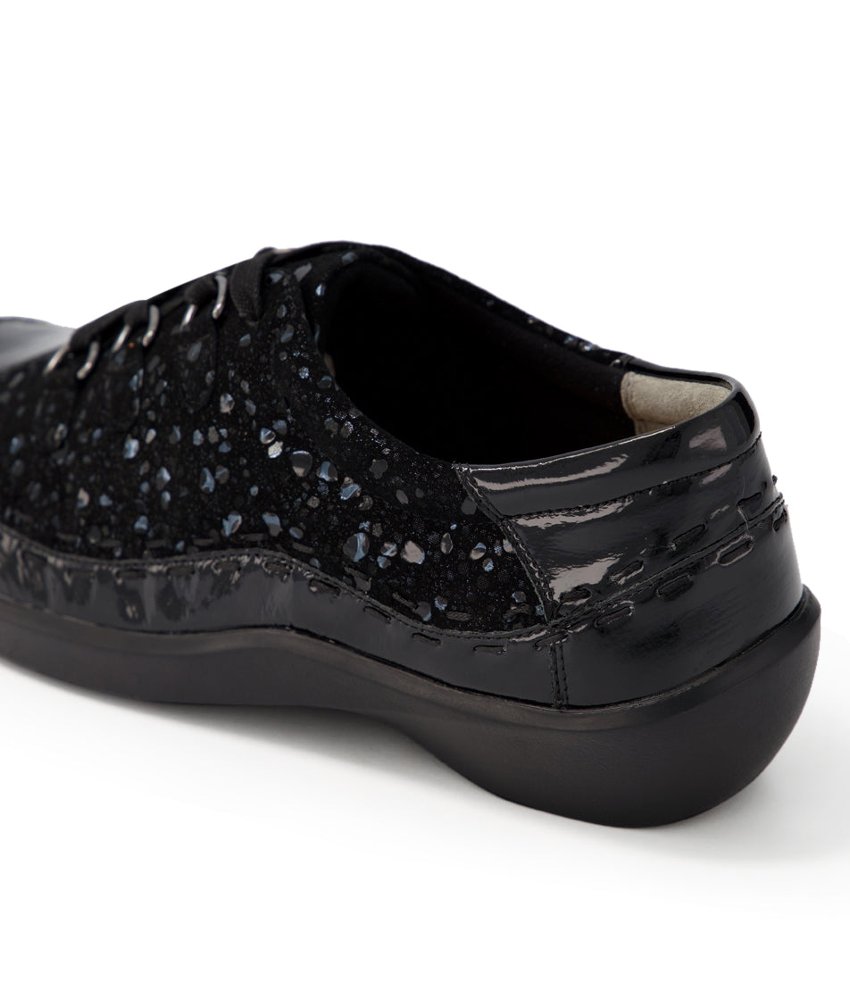 ZIERA ALLSORTS BLACK PATENT SPARKLE SUEDE