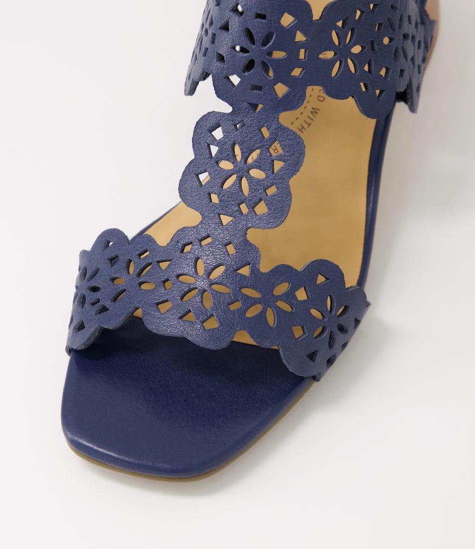 ZIERA COACHY CUIR BLEU MARINE