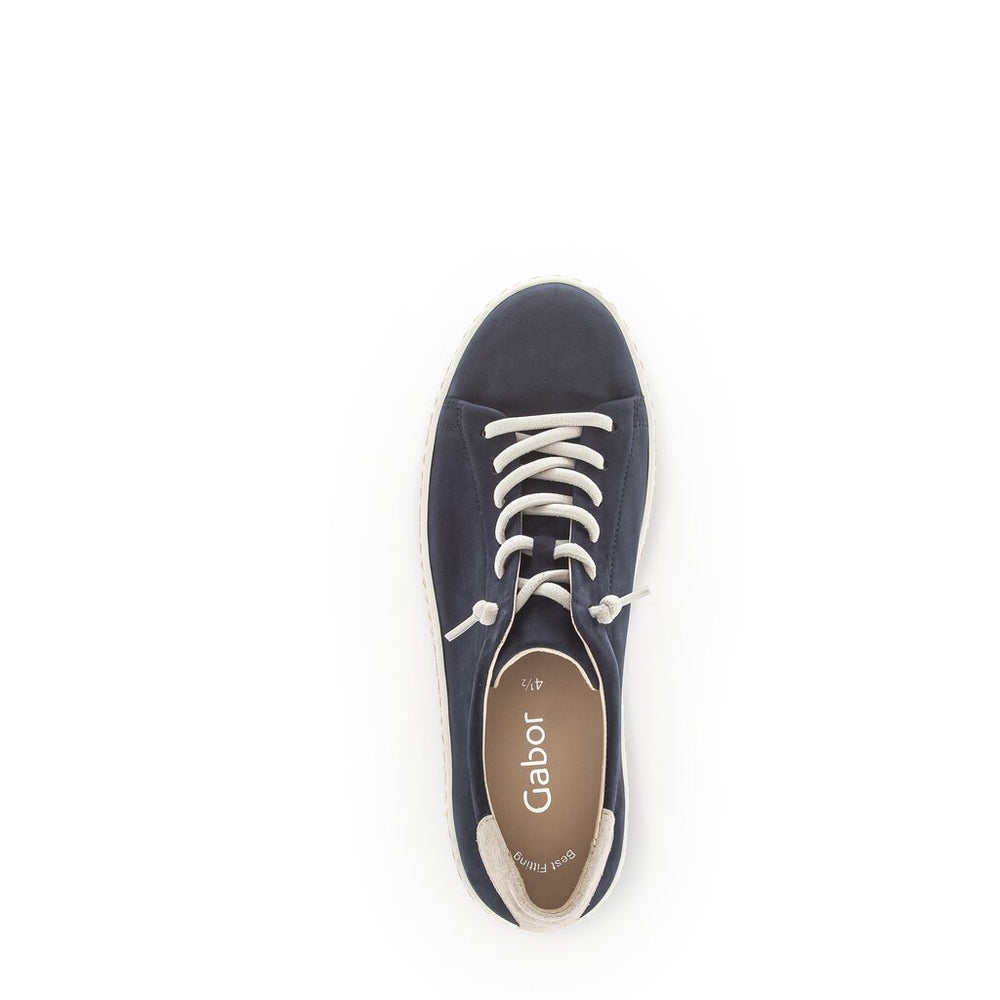 BASKETS GABOR À LACETS 23.331.16 BLEU BEIGE