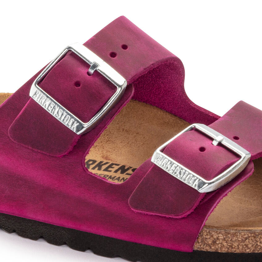 BIRKENSTOCK ARIZONA FESTIVAL CUIR HUILÉ FUSHSIA