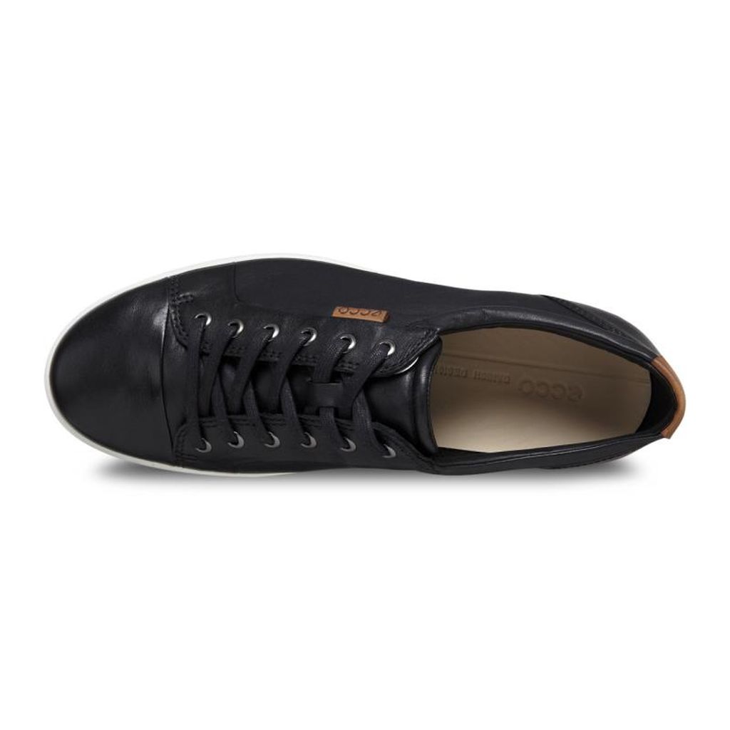 Baskets à lacets ECCO SOFT 7 M en cuir noir DROID