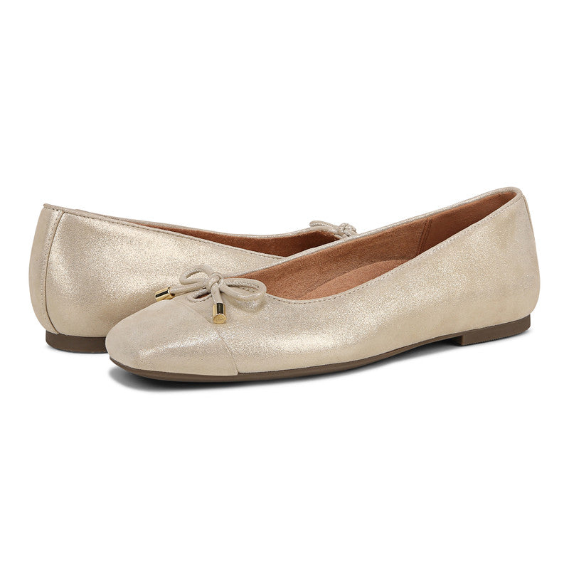 Ballerines VIONIC KLARA en cuir doré