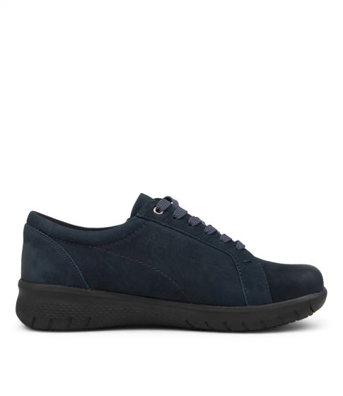 BASKETS ZIERA SOLAR À LACETS ET ZIP LATÉRAL EN NUBUCK BLEU MARINE